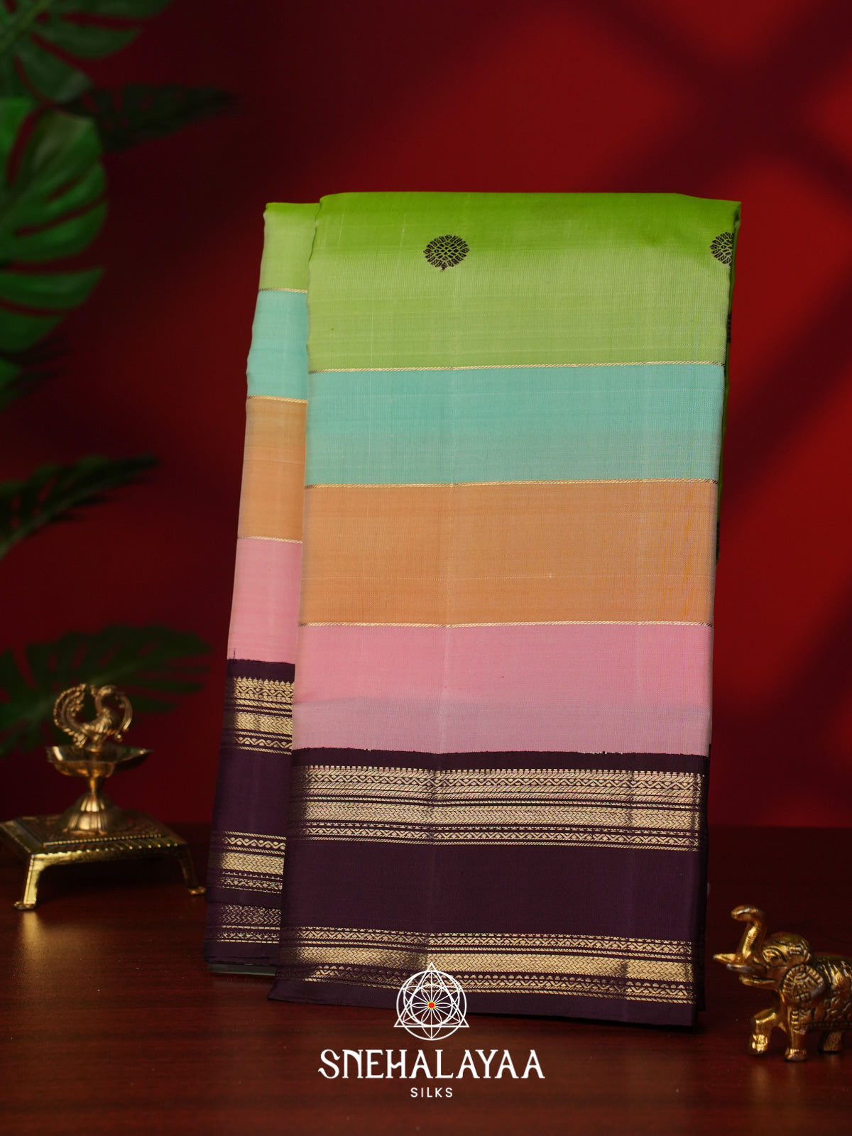 Multicolour Kanjivaram Silk Saree