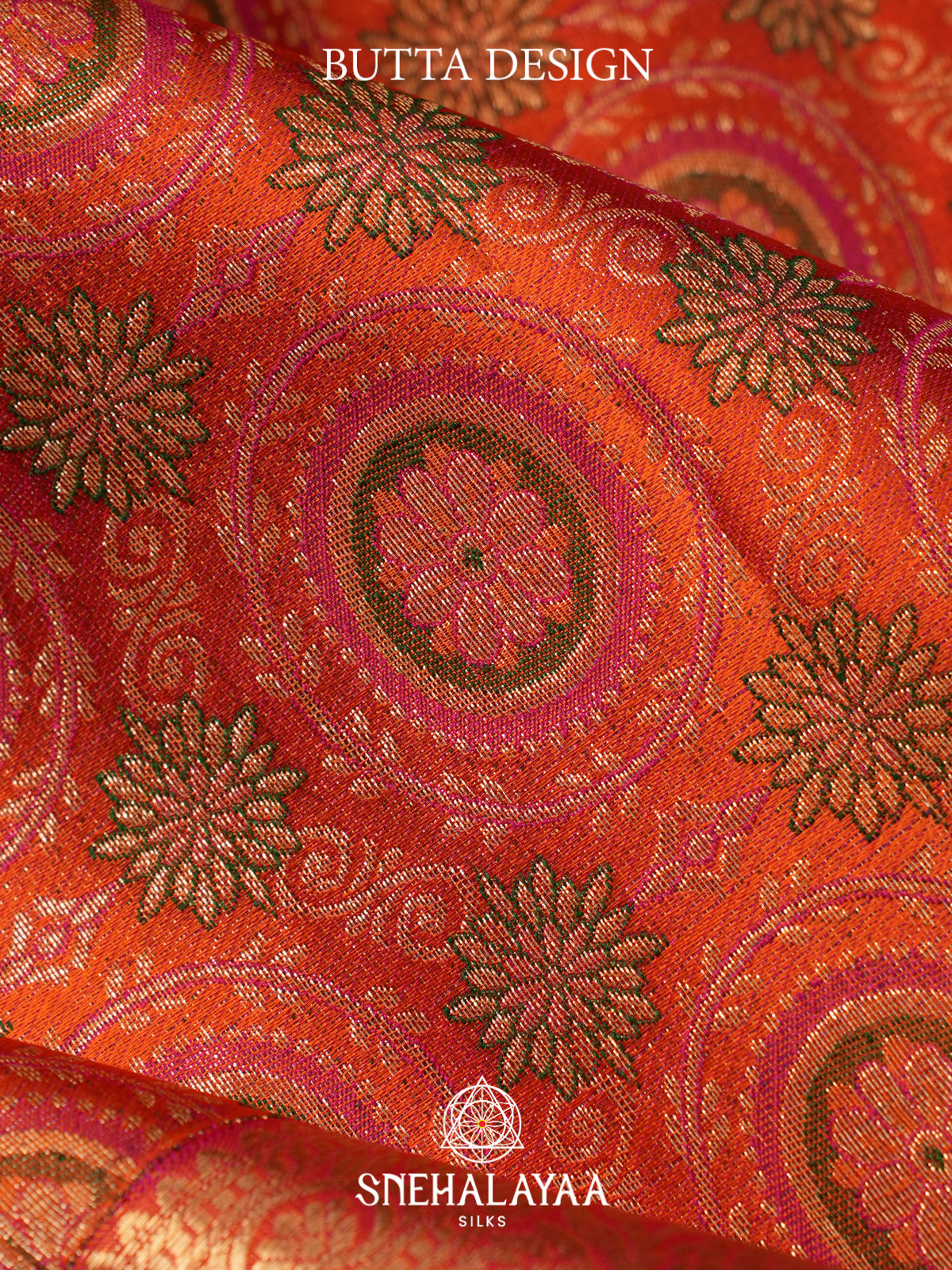 Orange Kanjivaram Silk Saree