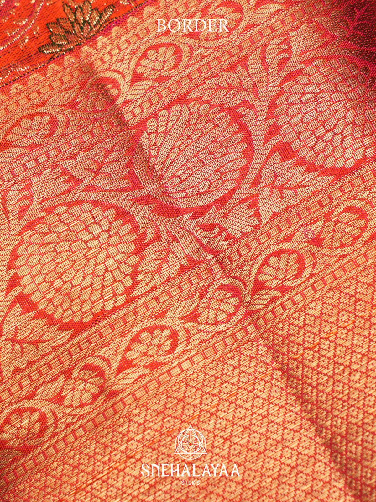 Orange Kanjivaram Silk Saree