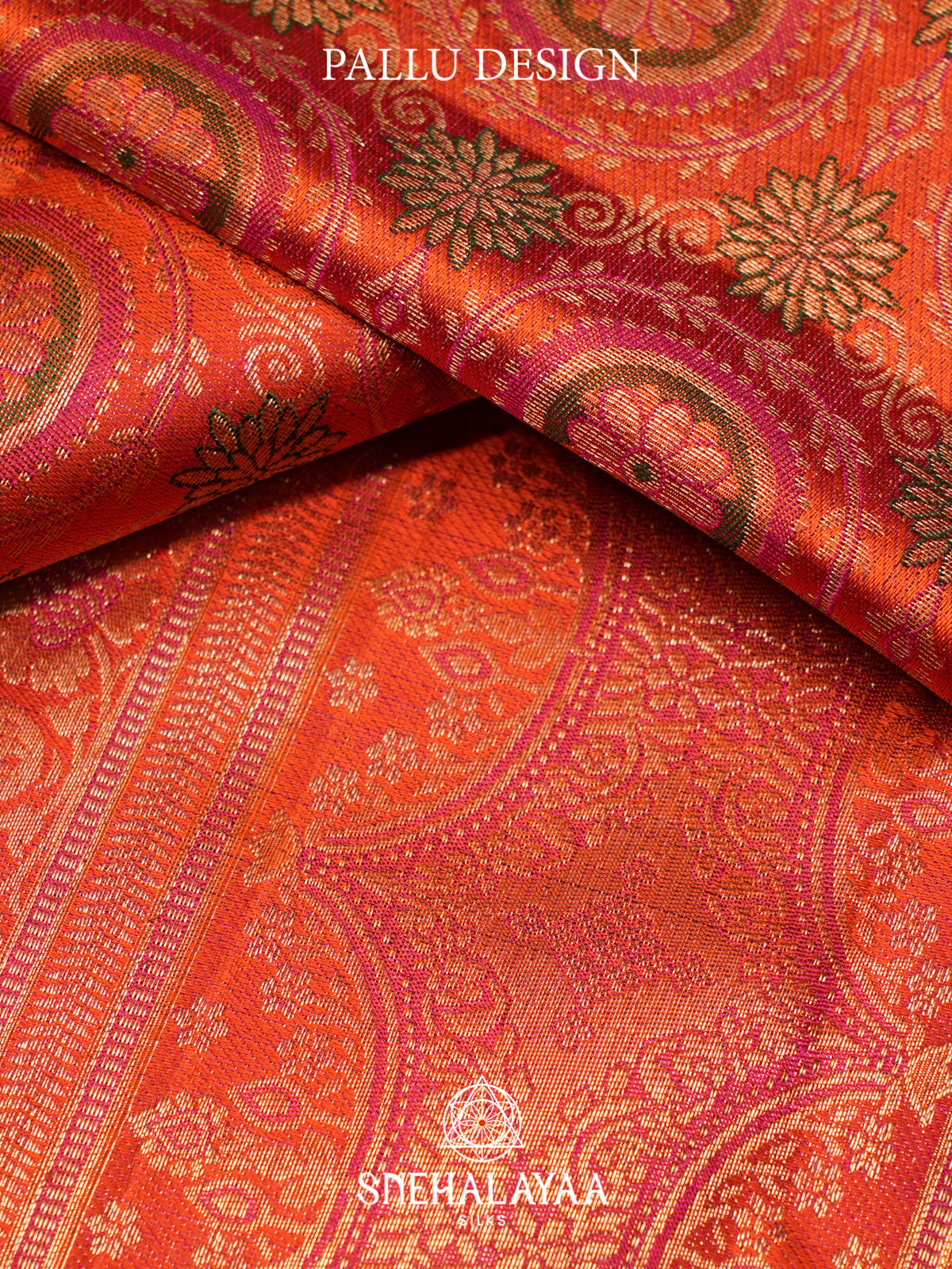 Orange Kanjivaram Silk Saree