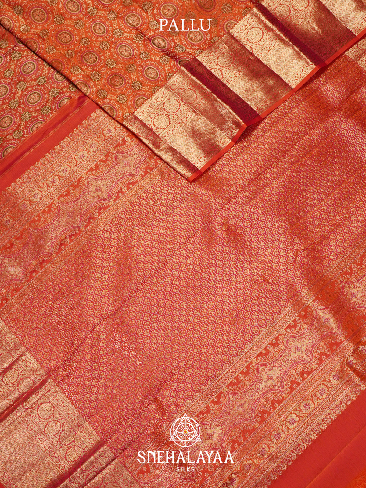 Orange Kanjivaram Silk Saree