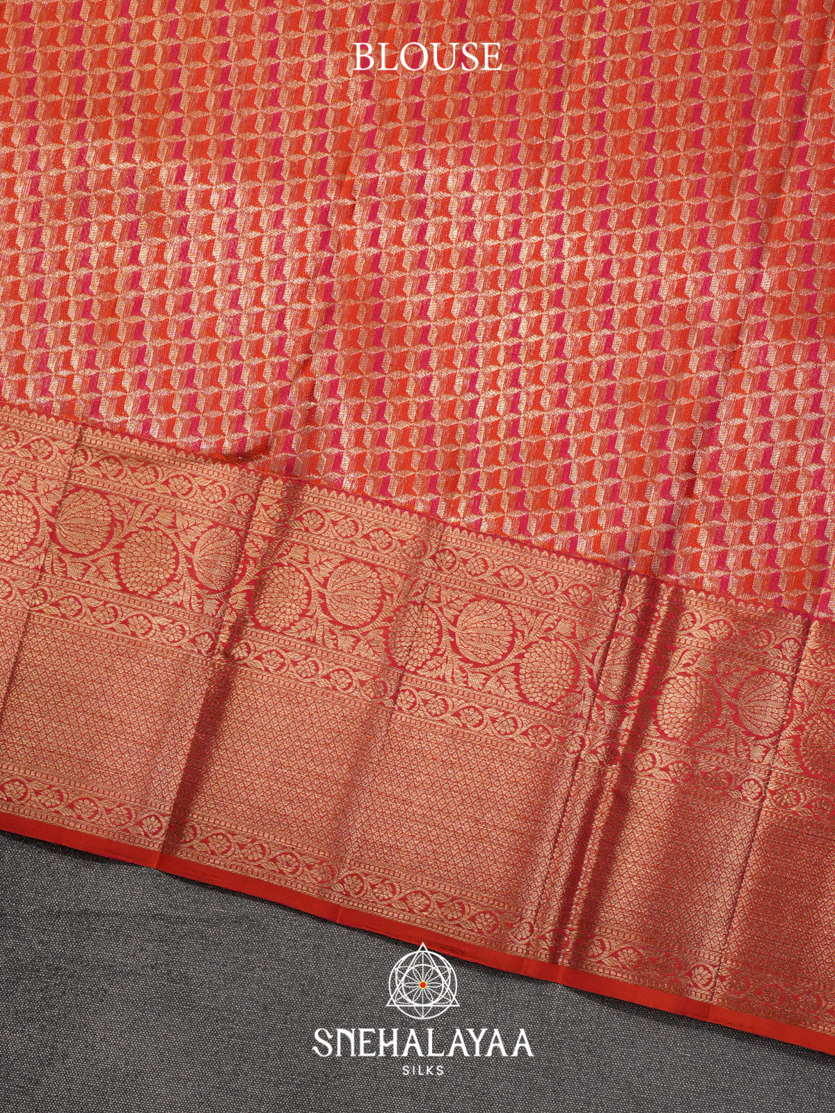 Orange Kanjivaram Silk Saree