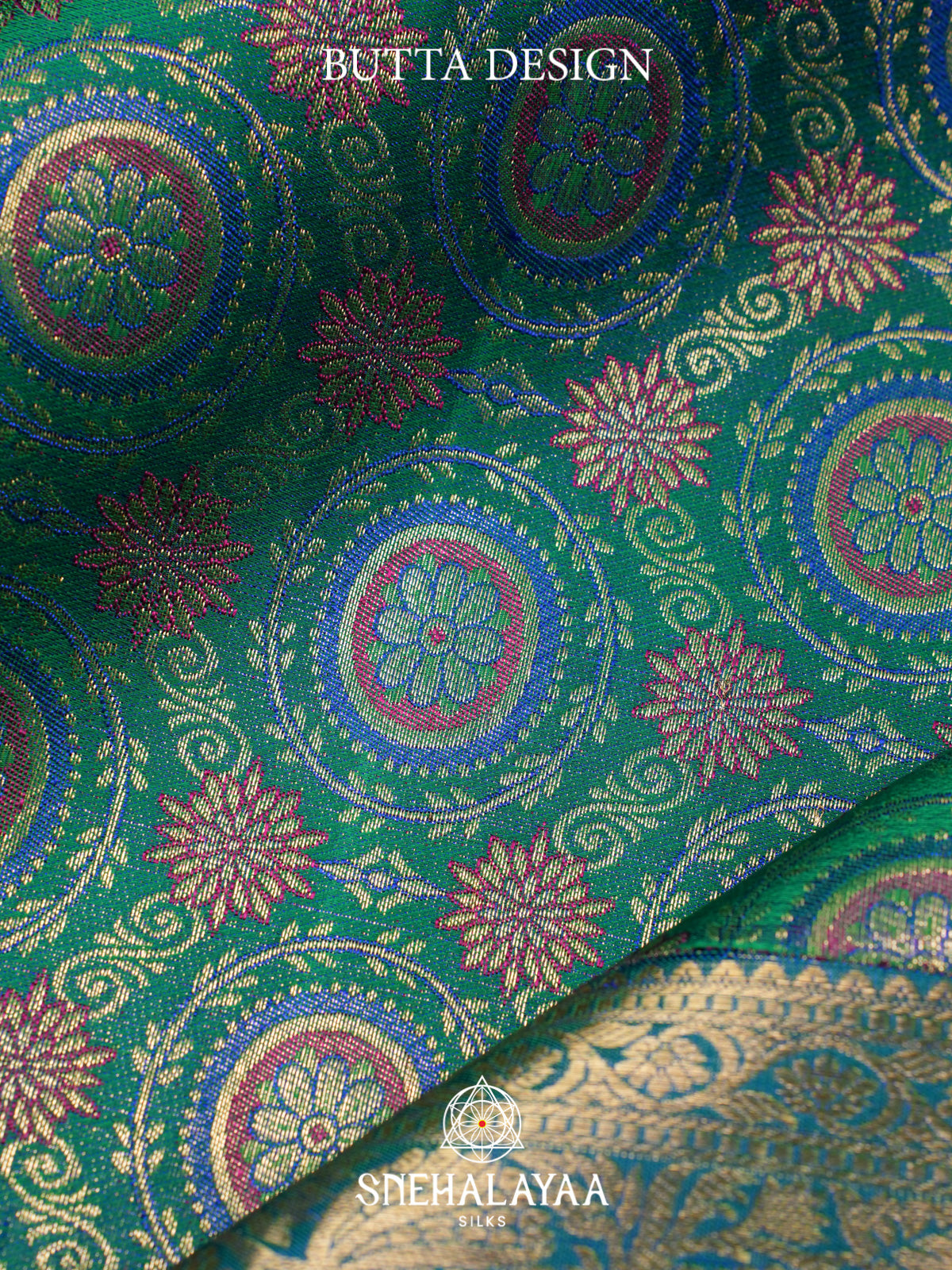 Teal Green Kanjivaram Silk Saree