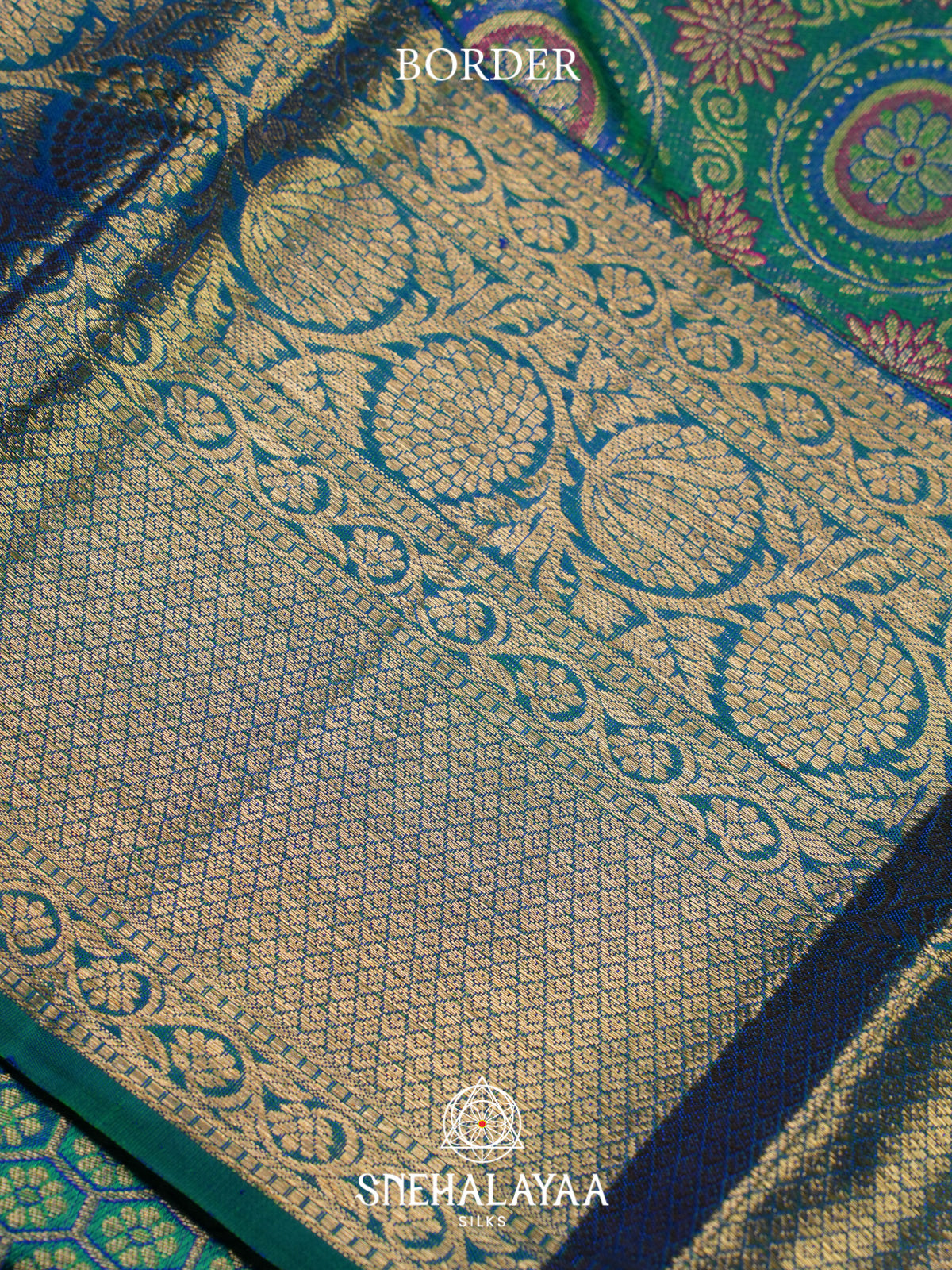 Teal Green Kanjivaram Silk Saree