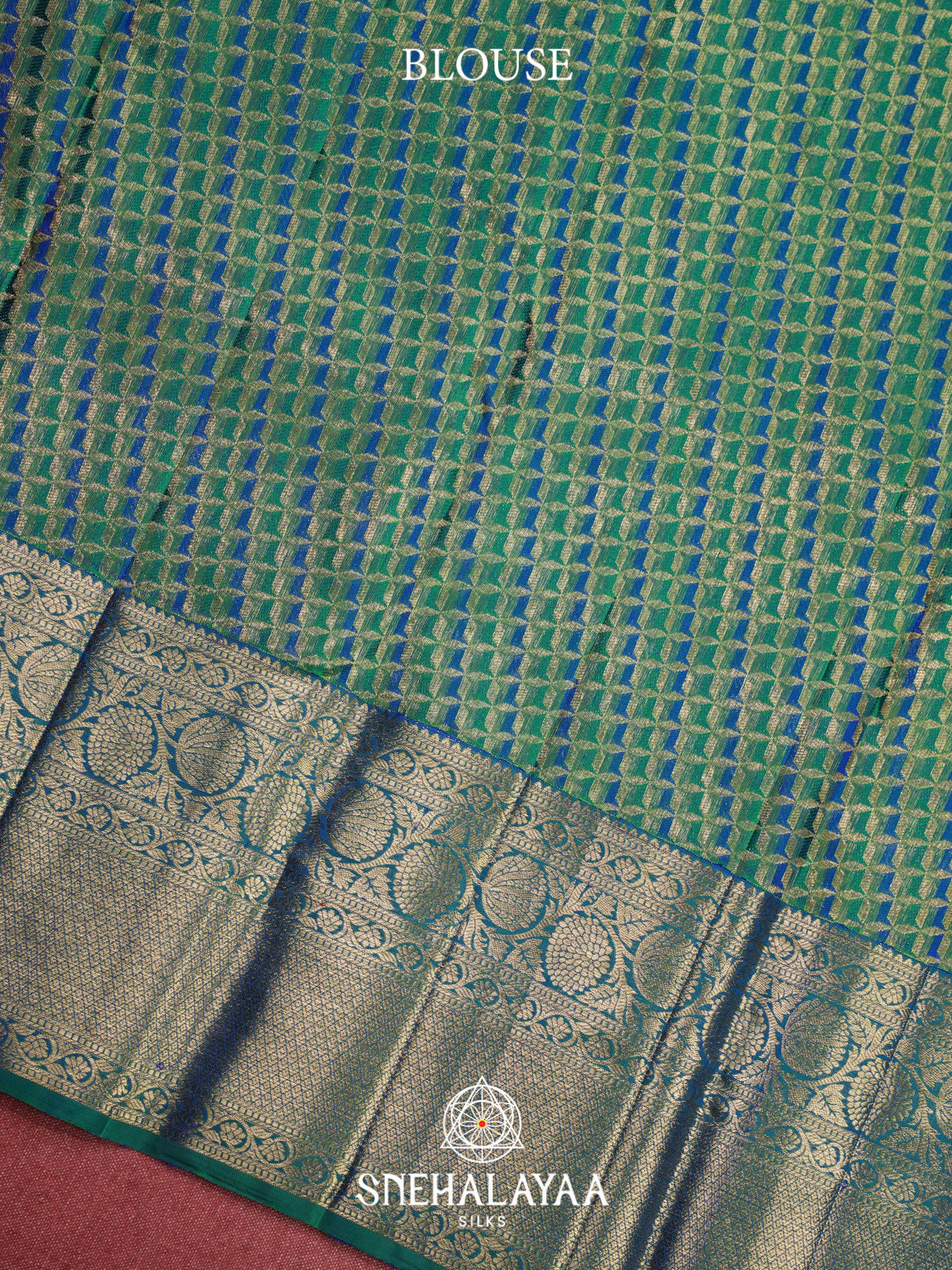 Teal Green Kanjivaram Silk Saree