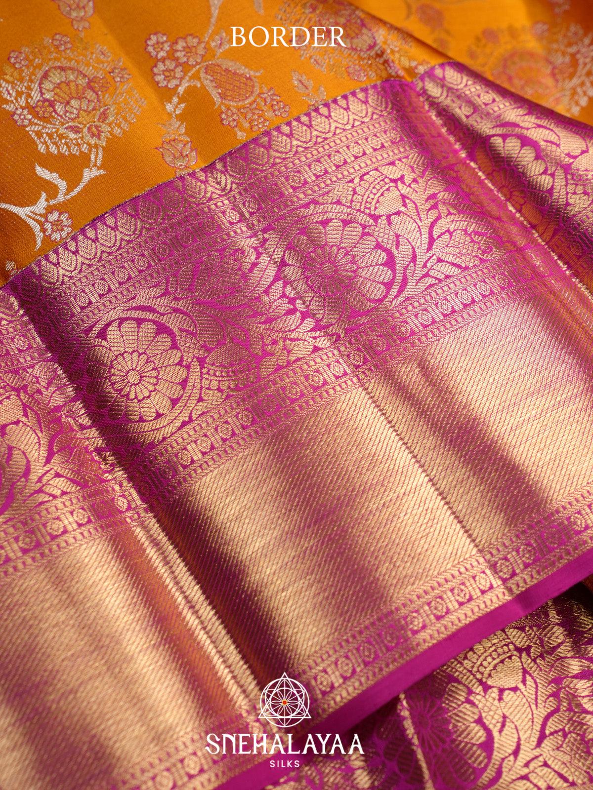 Orange Kanjivaram Silk Saree