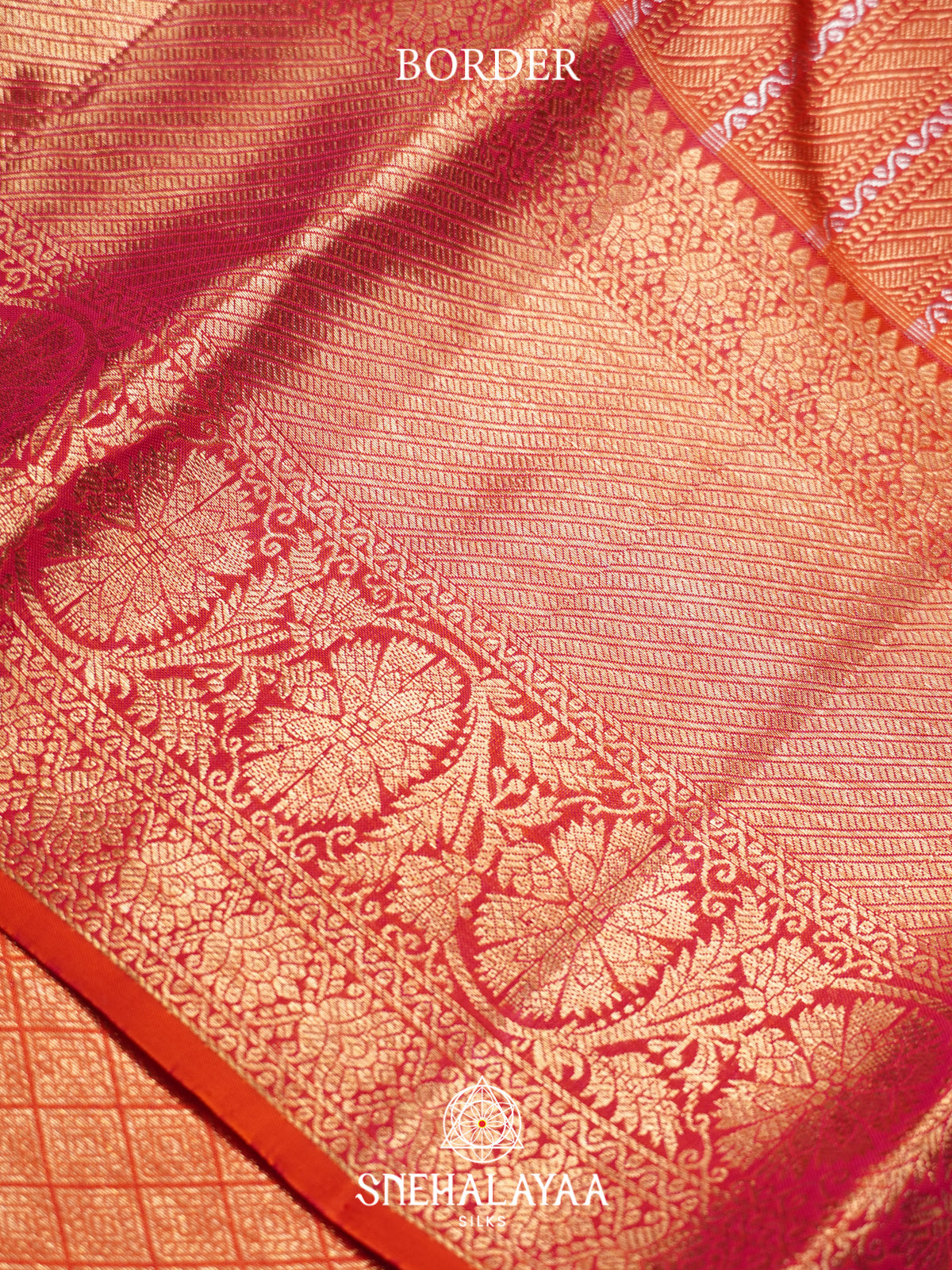 Orange Kanjivaram Silk Saree