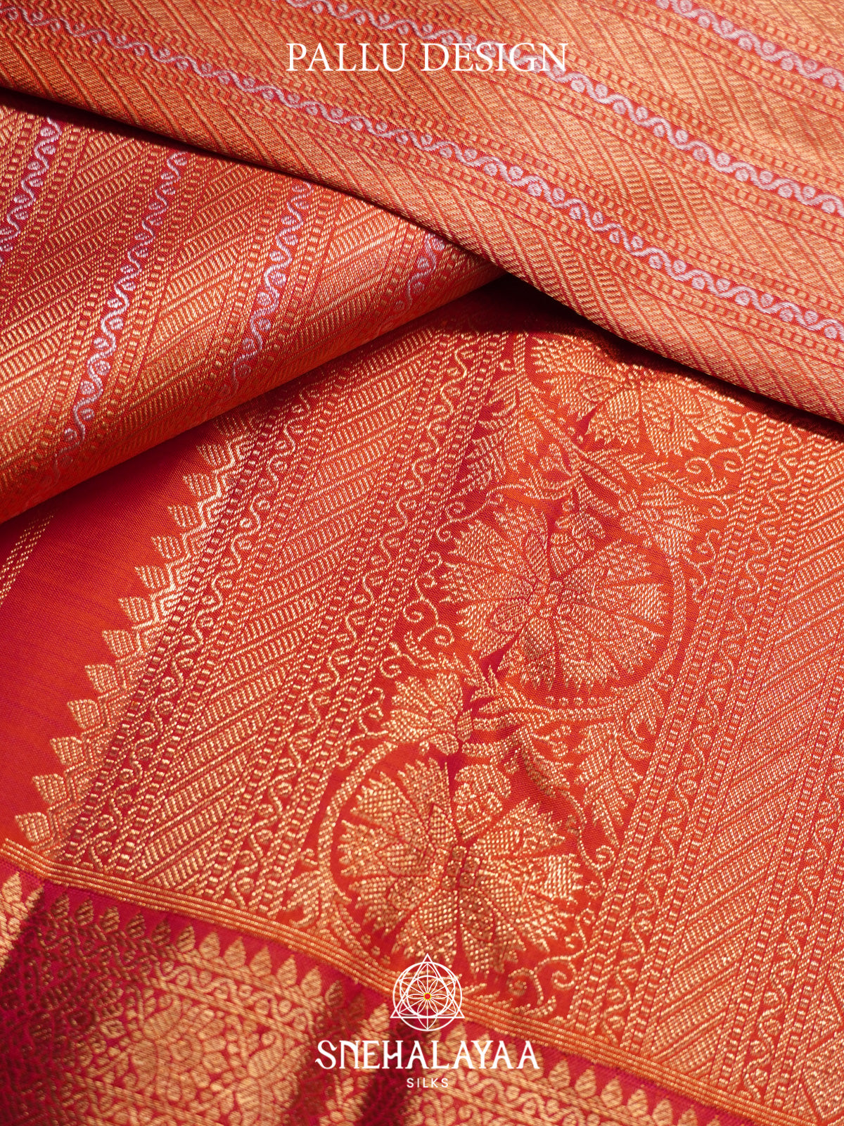 Orange Kanjivaram Silk Saree