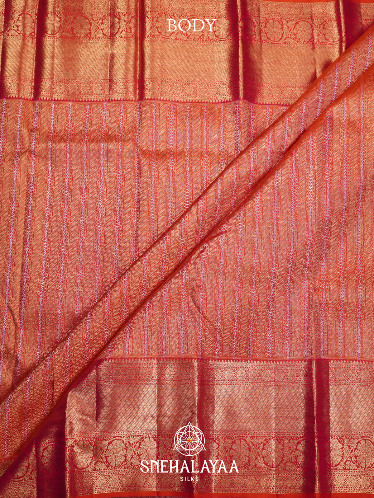 Orange Kanjivaram Silk Saree