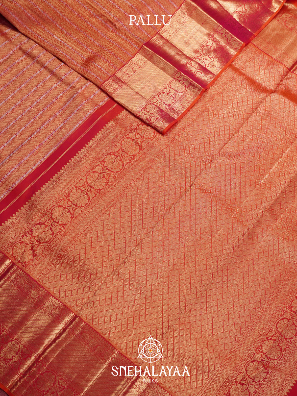 Orange Kanjivaram Silk Saree