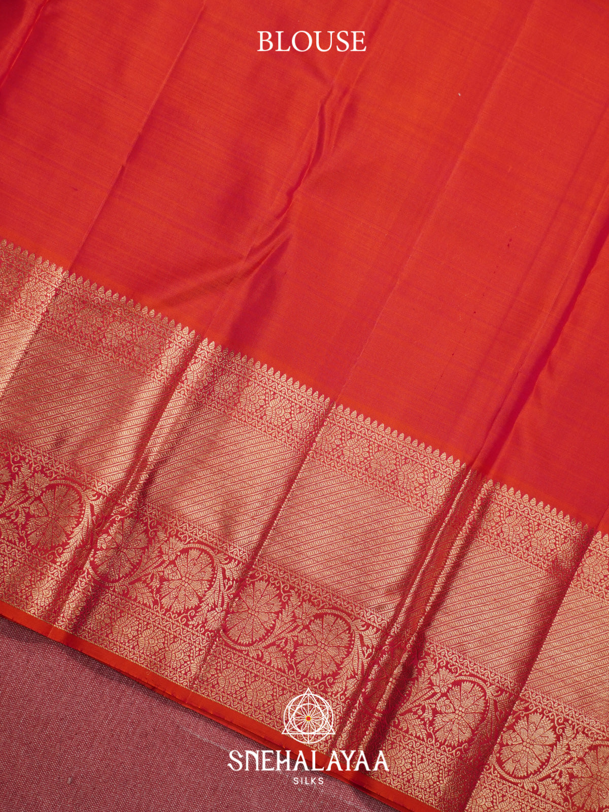 Orange Kanjivaram Silk Saree