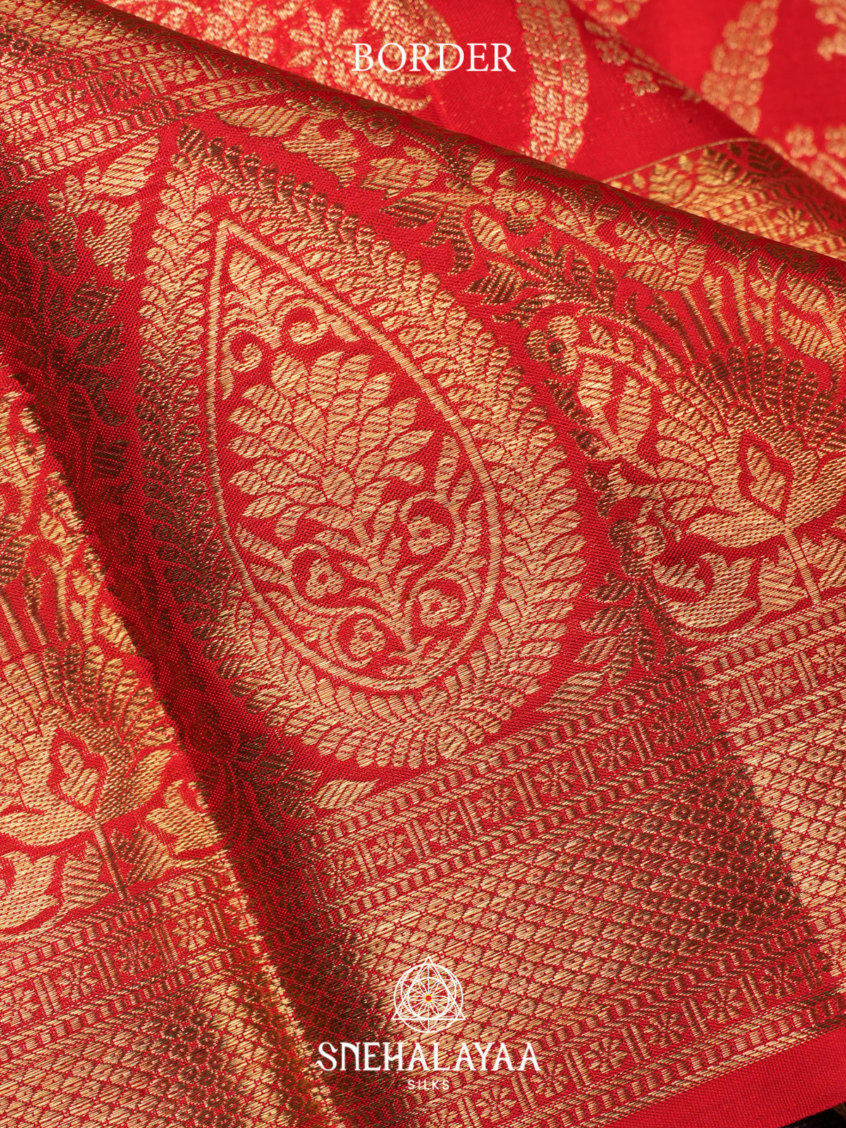 Rust Orange Kanjivaram Silk Saree