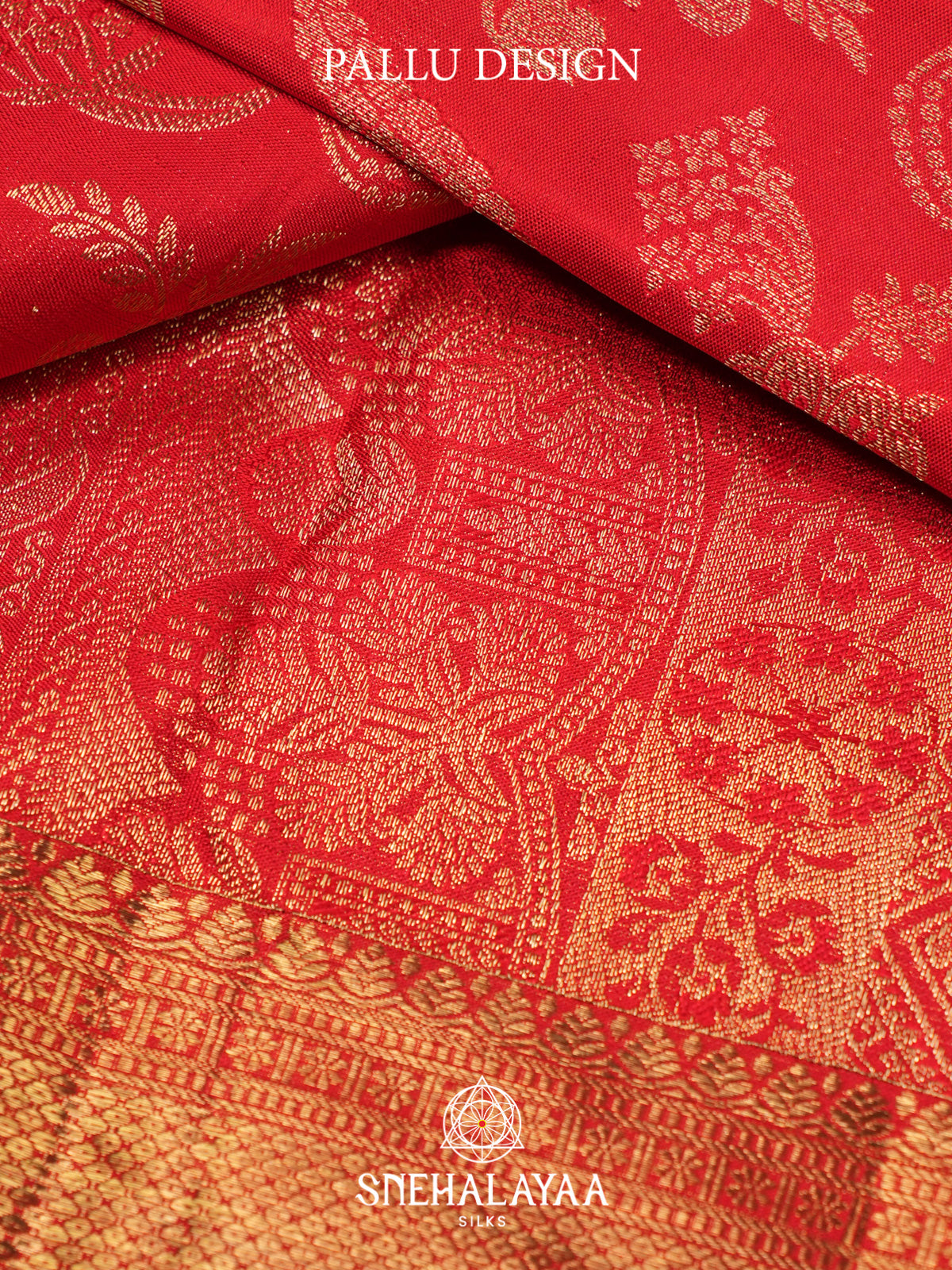 Rust Orange Kanjivaram Silk Saree