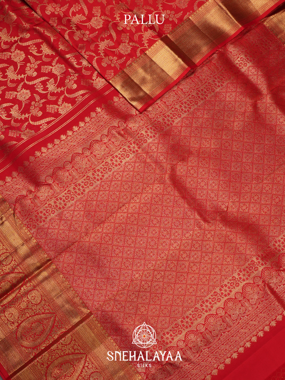 Rust Orange Kanjivaram Silk Saree