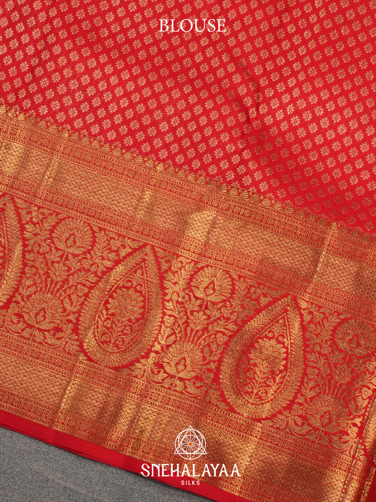 Rust Orange Kanjivaram Silk Saree