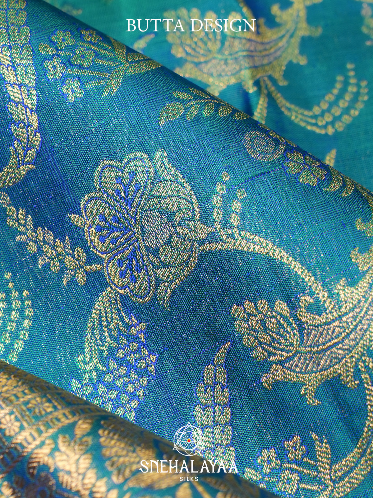 Teal Blue Kanjivaram Silk Saree