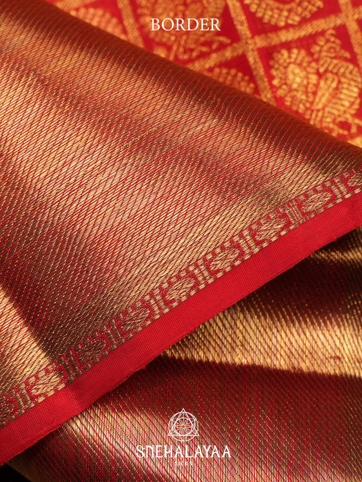Rust Orange Kanjivaram Silk Saree