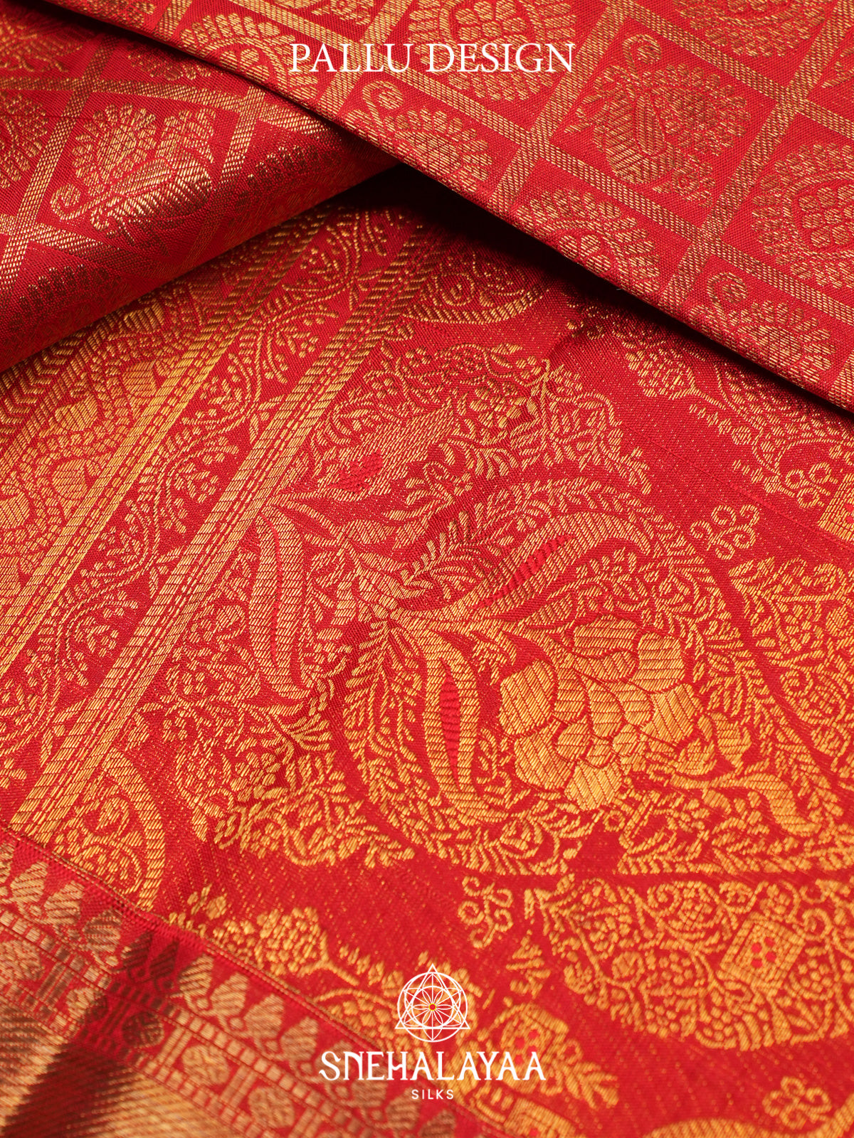 Rust Orange Kanjivaram Silk Saree