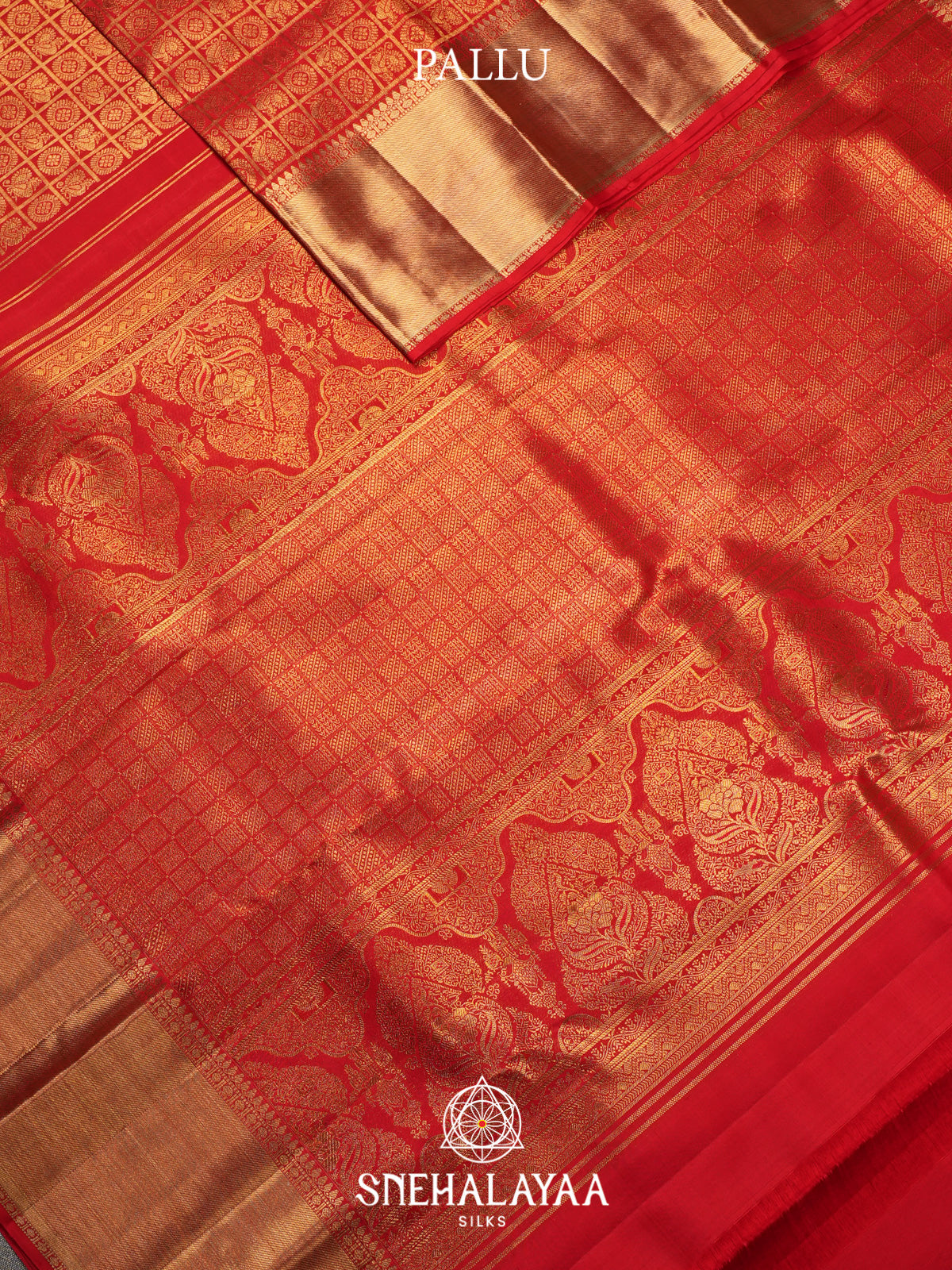 Rust Orange Kanjivaram Silk Saree