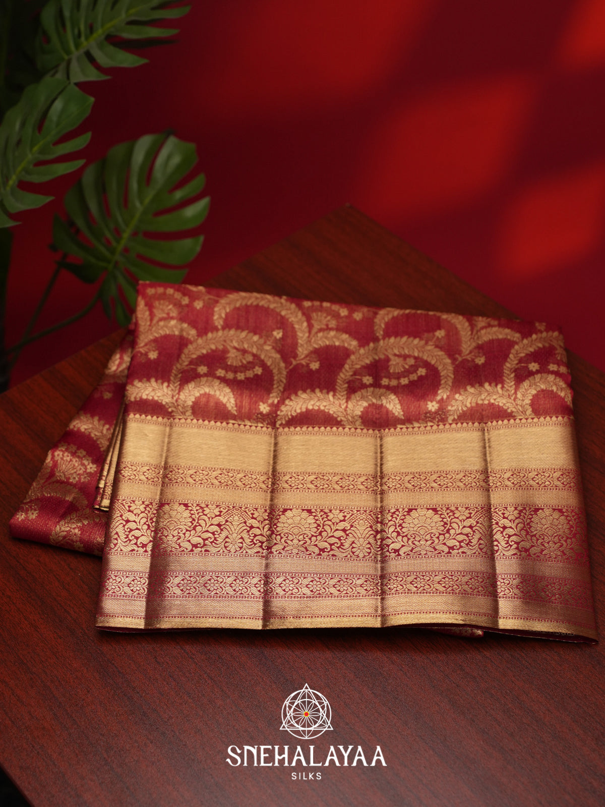 Maroon Kanjivaram Silk Saree