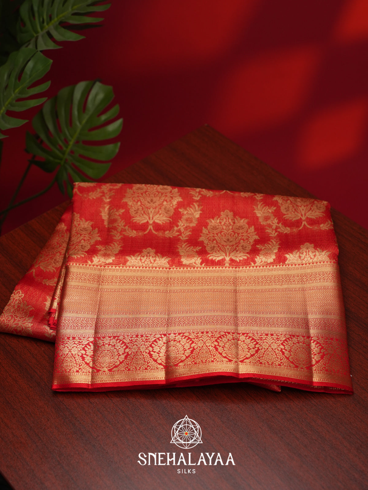 Orange Kanjivaram Silk Saree