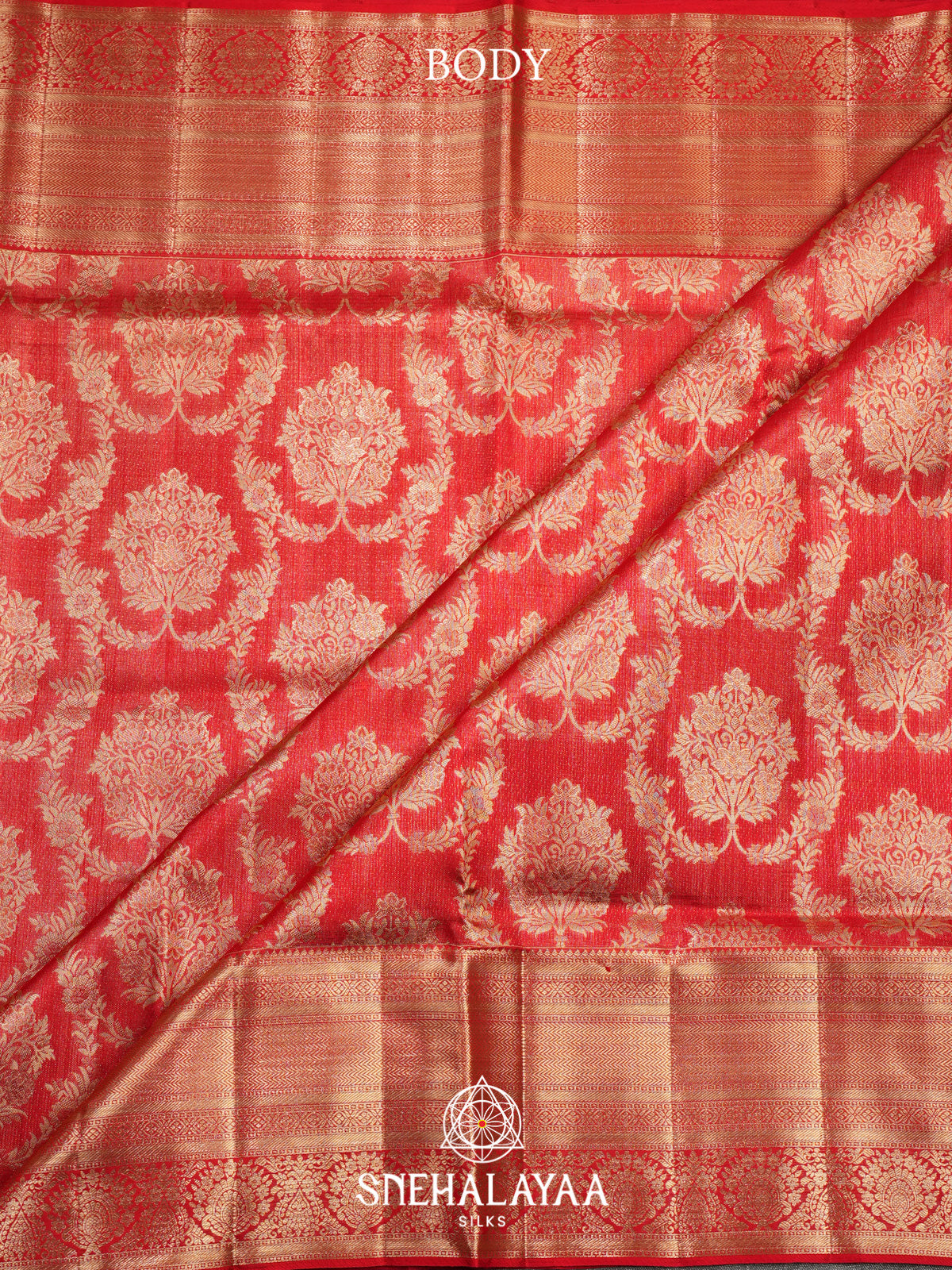 Orange Kanjivaram Silk Saree
