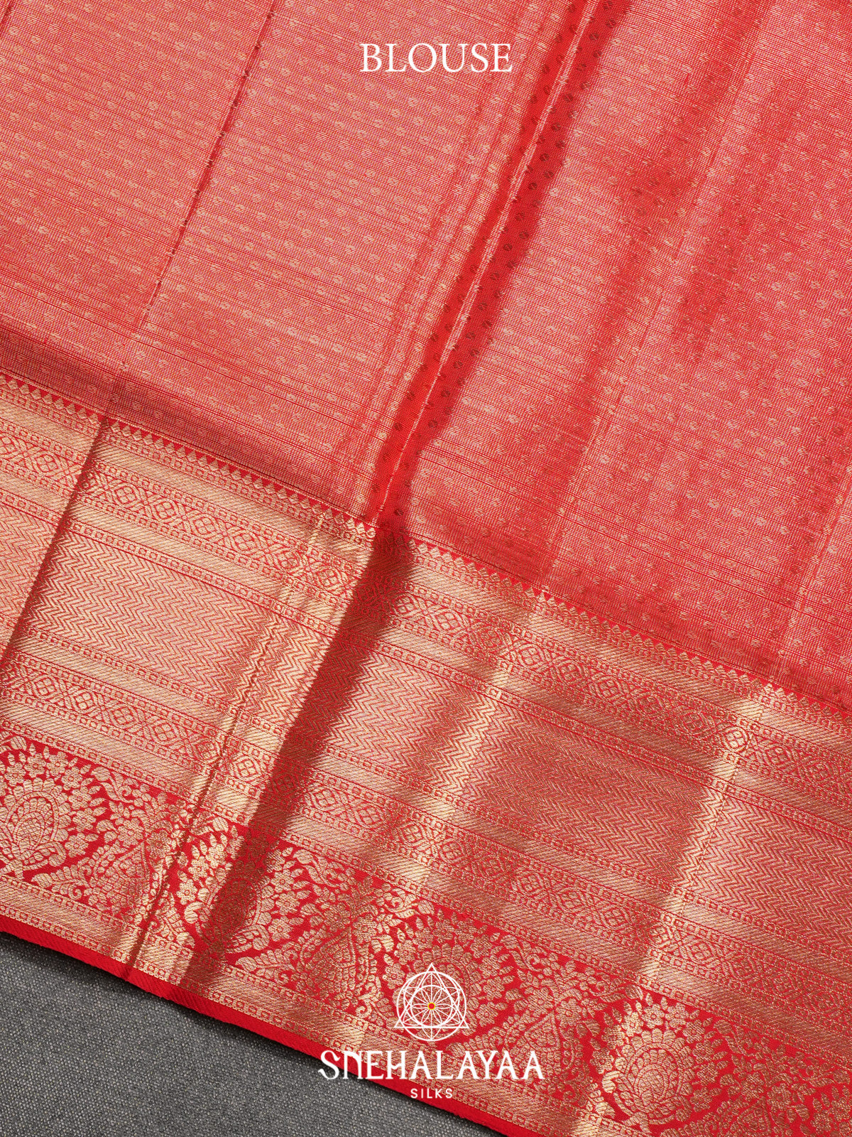 Orange Kanjivaram Silk Saree