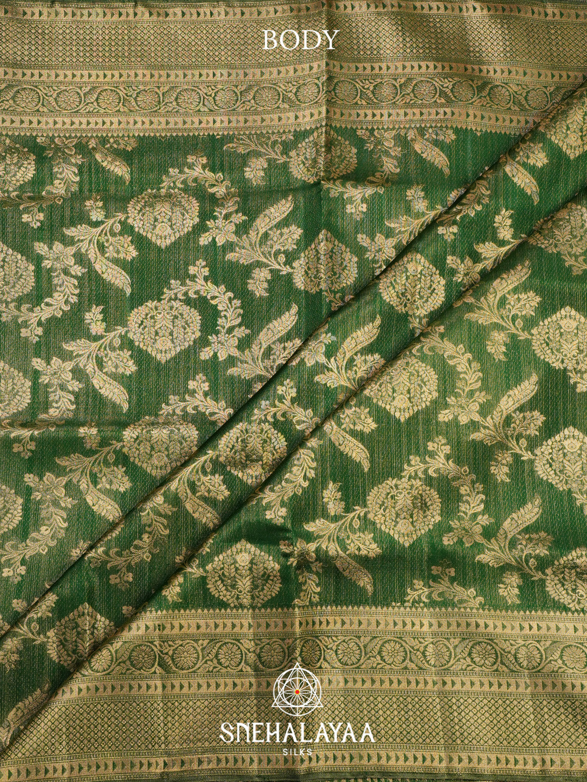 Emerald Green Kanjivaram Silk Saree