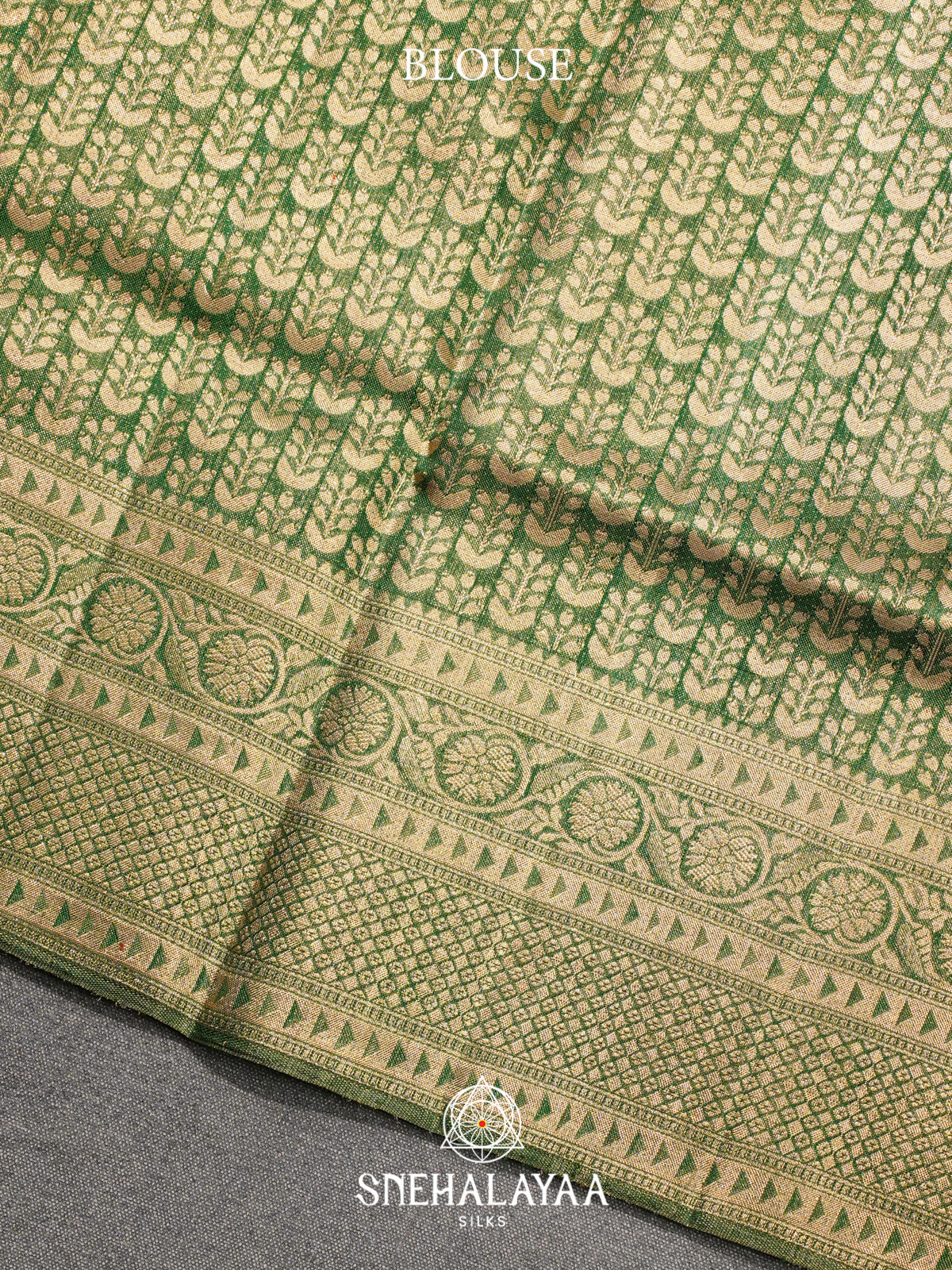 Emerald Green Kanjivaram Silk Saree