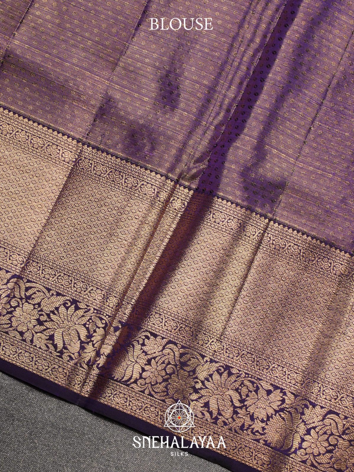 Purple Kanjivaram Silk Saree