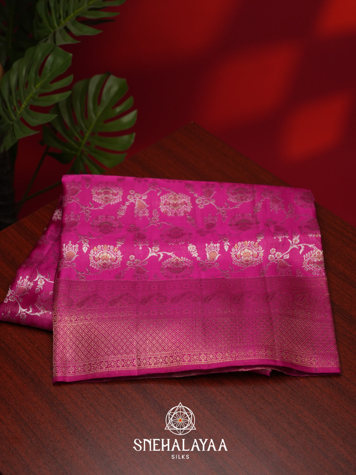 Fuchsia Pink Kanjivaram Silk Saree