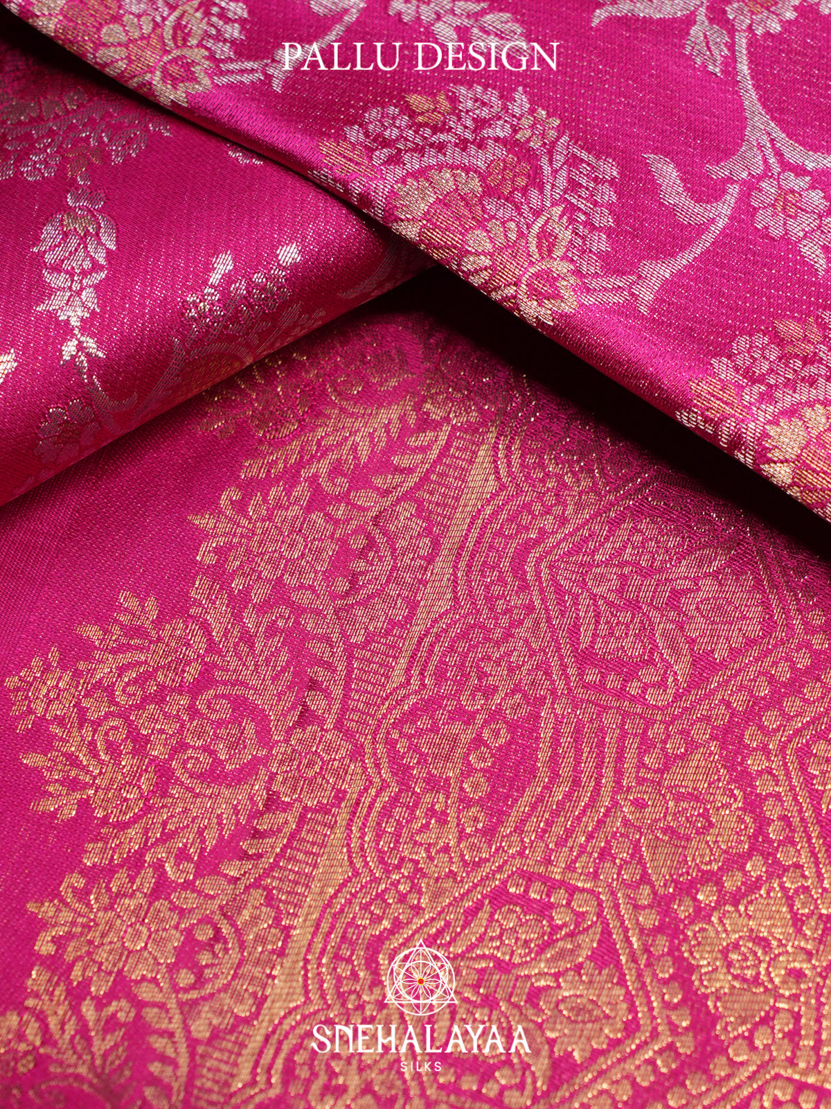 Fuchsia Pink Kanjivaram Silk Saree