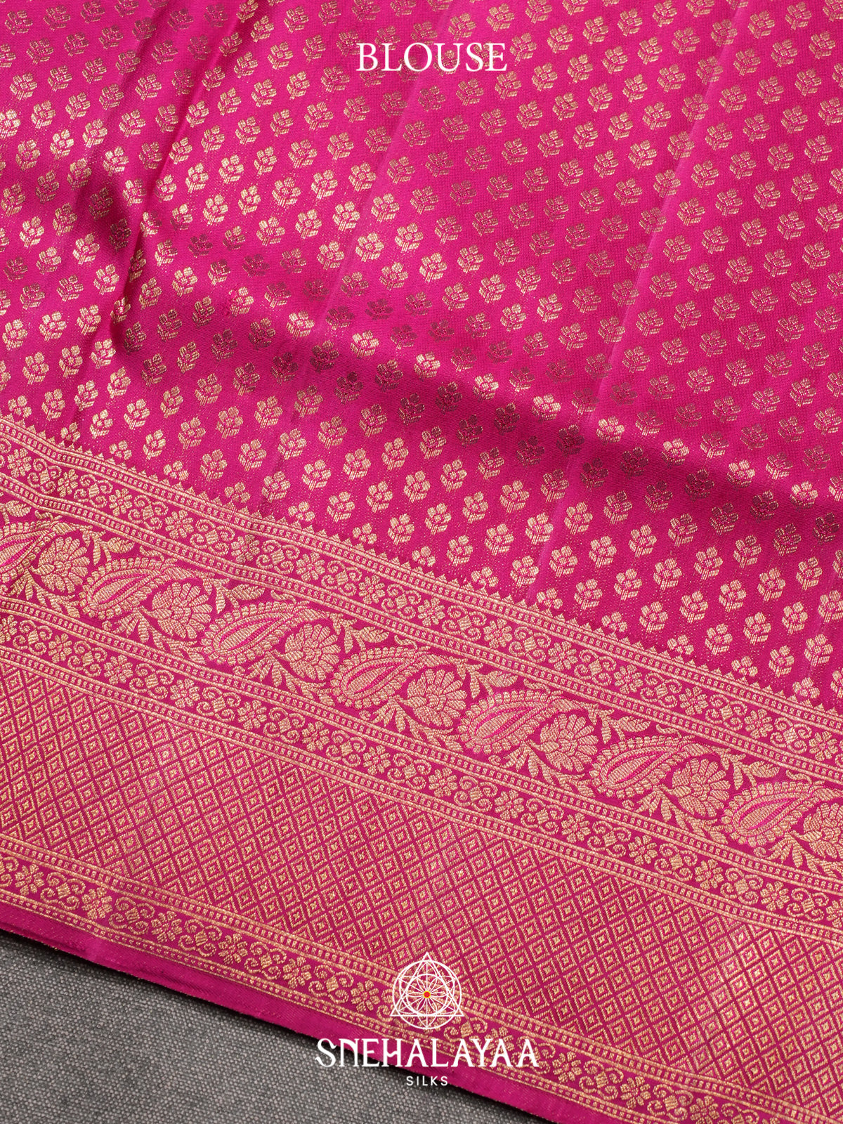 Fuchsia Pink Kanjivaram Silk Saree