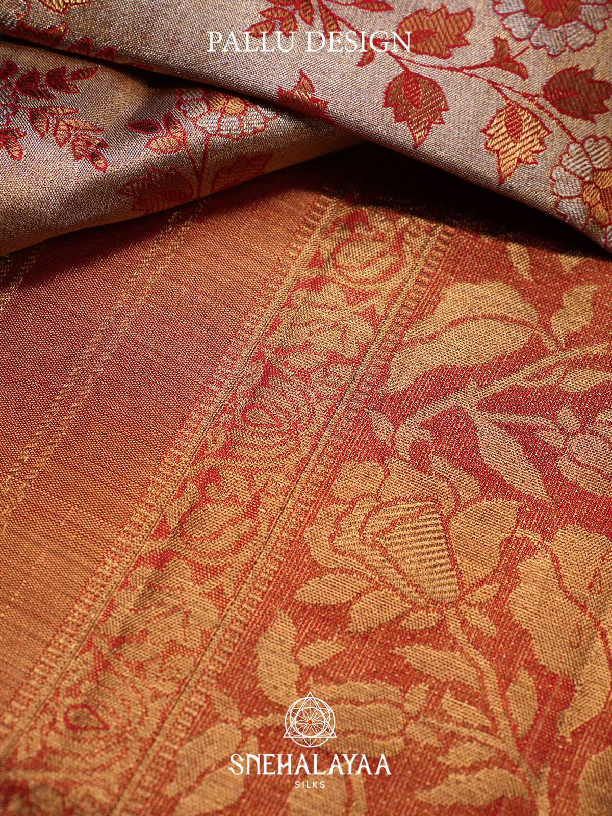 Beige Gold Kanjivaram Silk Saree