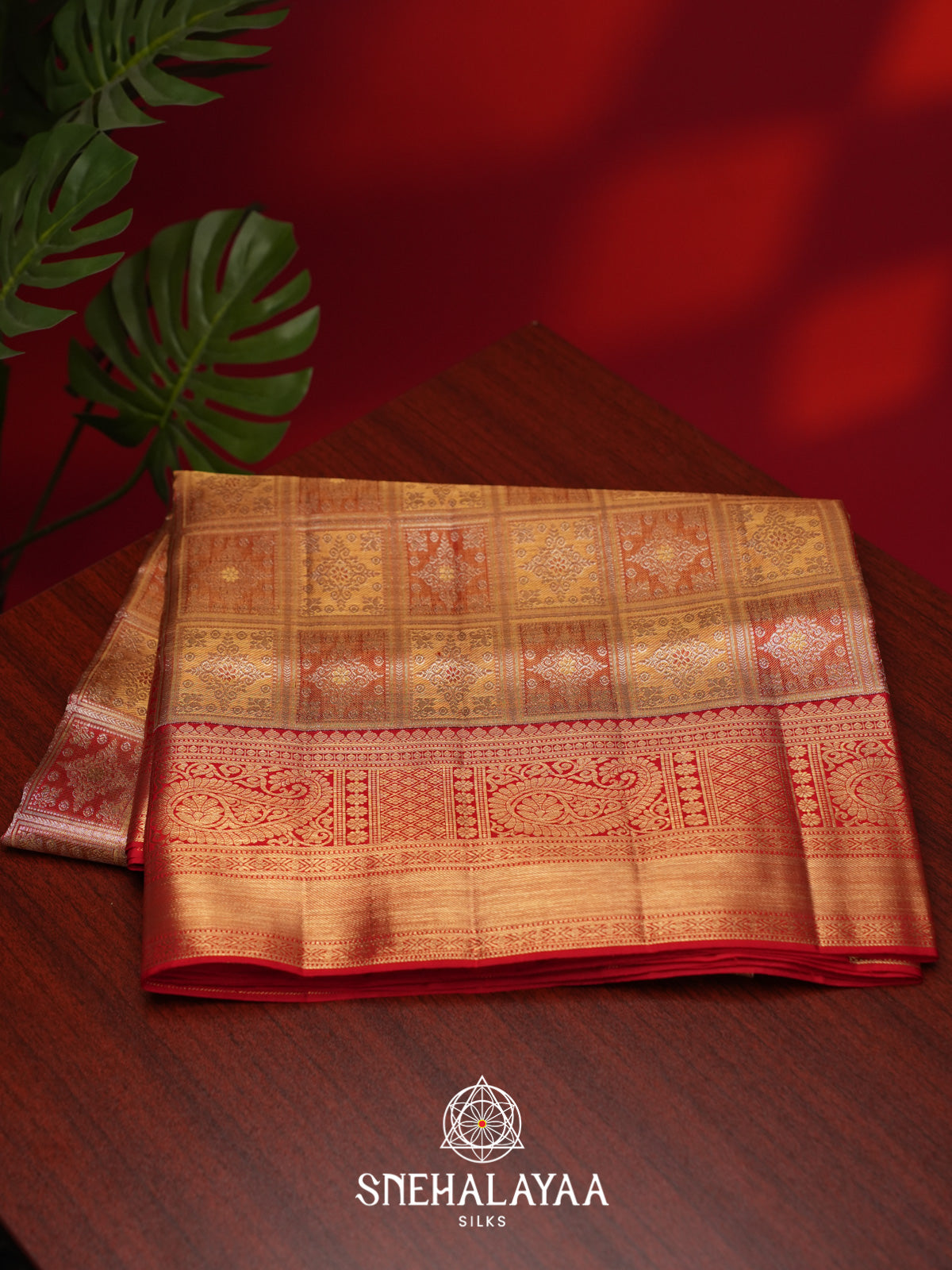 Peach Kanjivaram Silk Saree