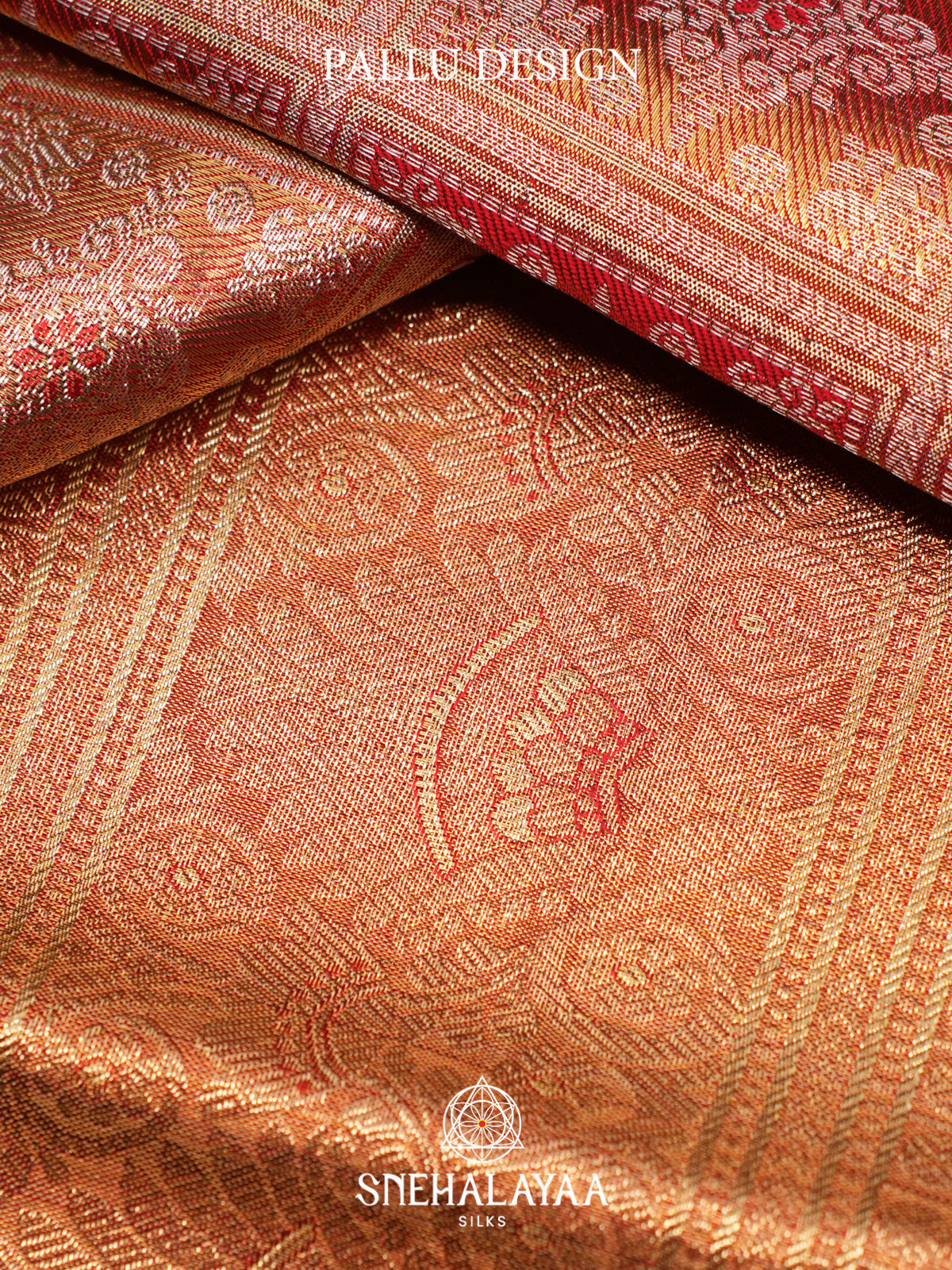 Peach Kanjivaram Silk Saree
