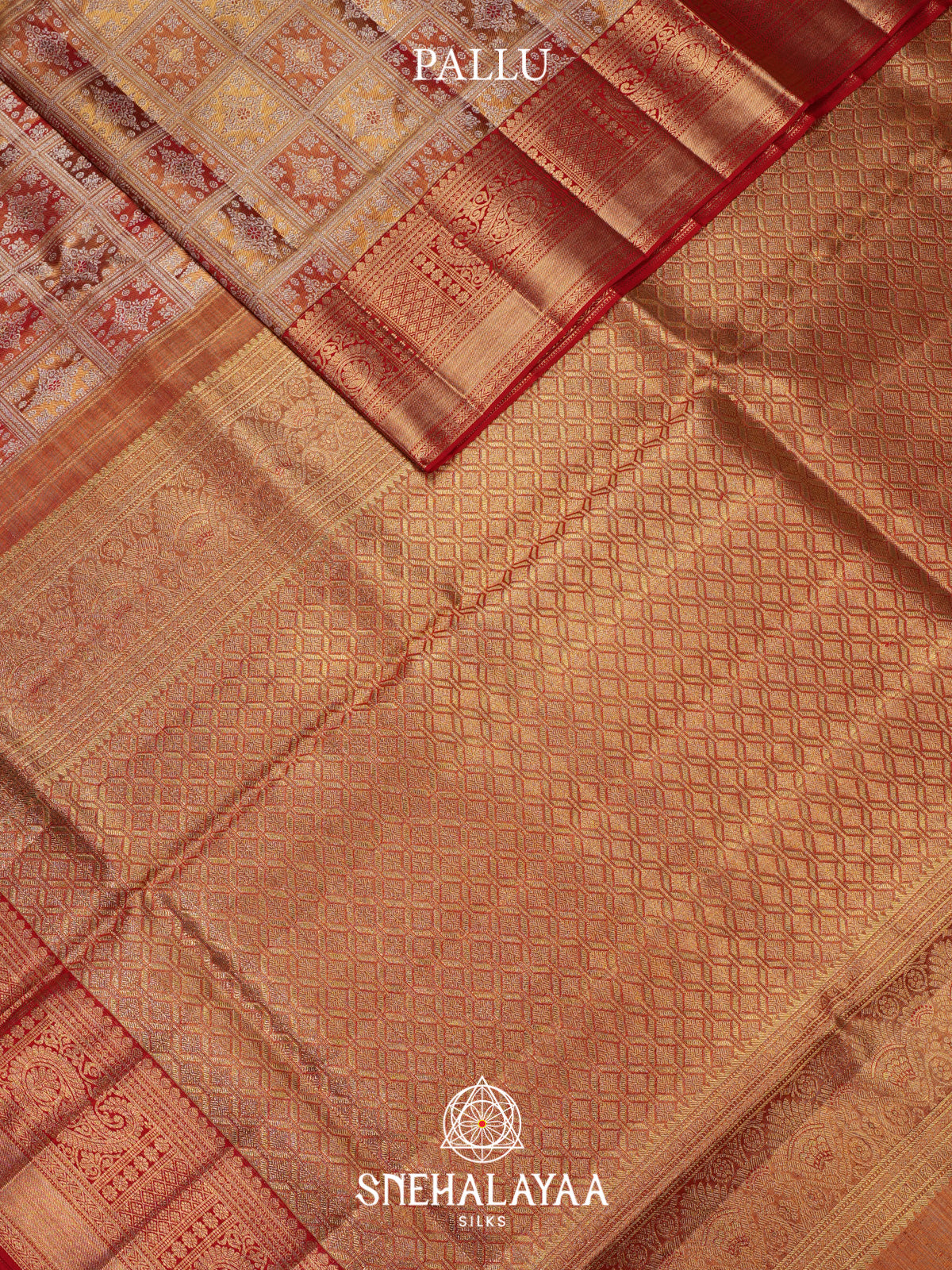 Peach Kanjivaram Silk Saree