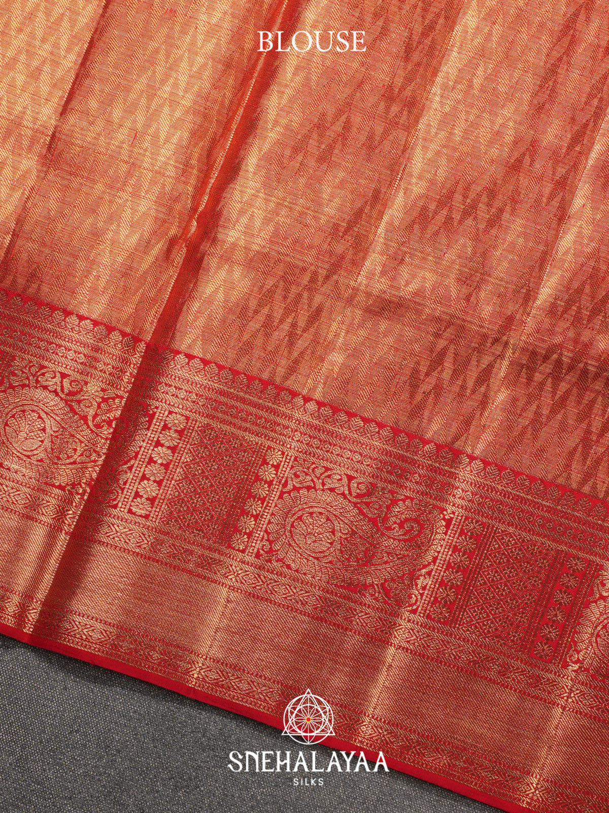 Peach Kanjivaram Silk Saree