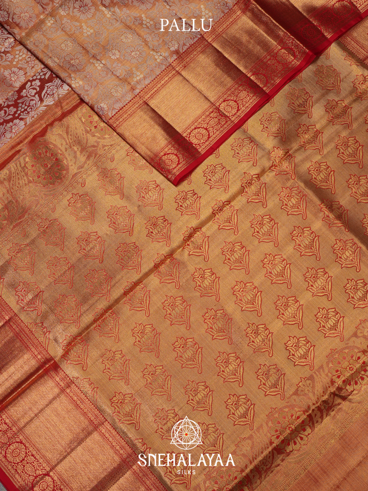 Peach Kanjivaram Silk Saree