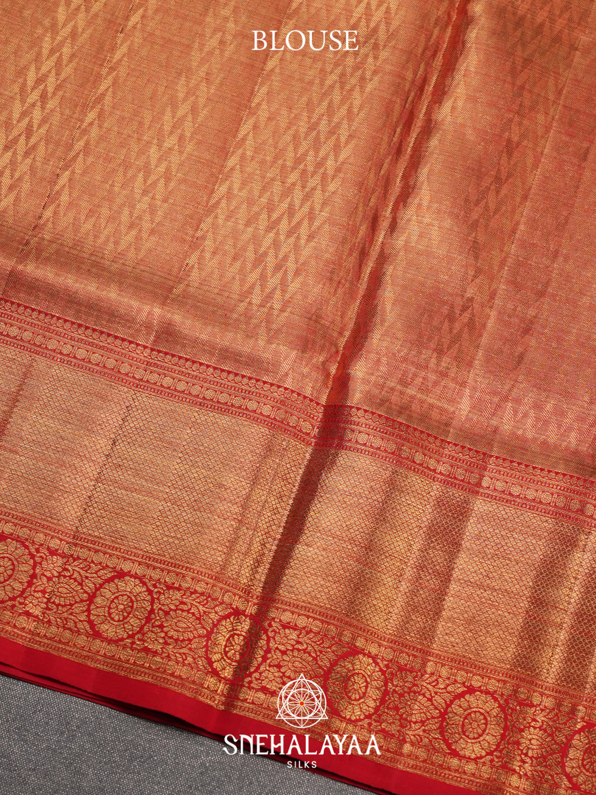 Peach Kanjivaram Silk Saree