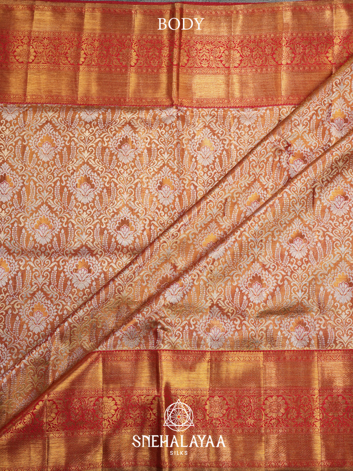 Peach Kanjivaram Silk Saree