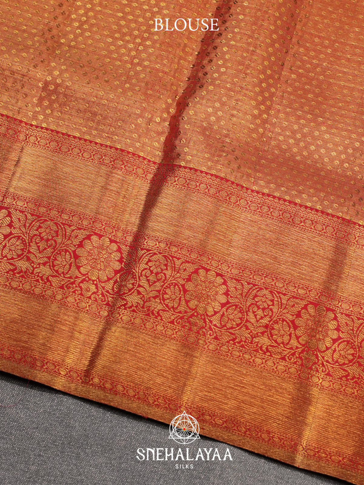 Peach Kanjivaram Silk Saree