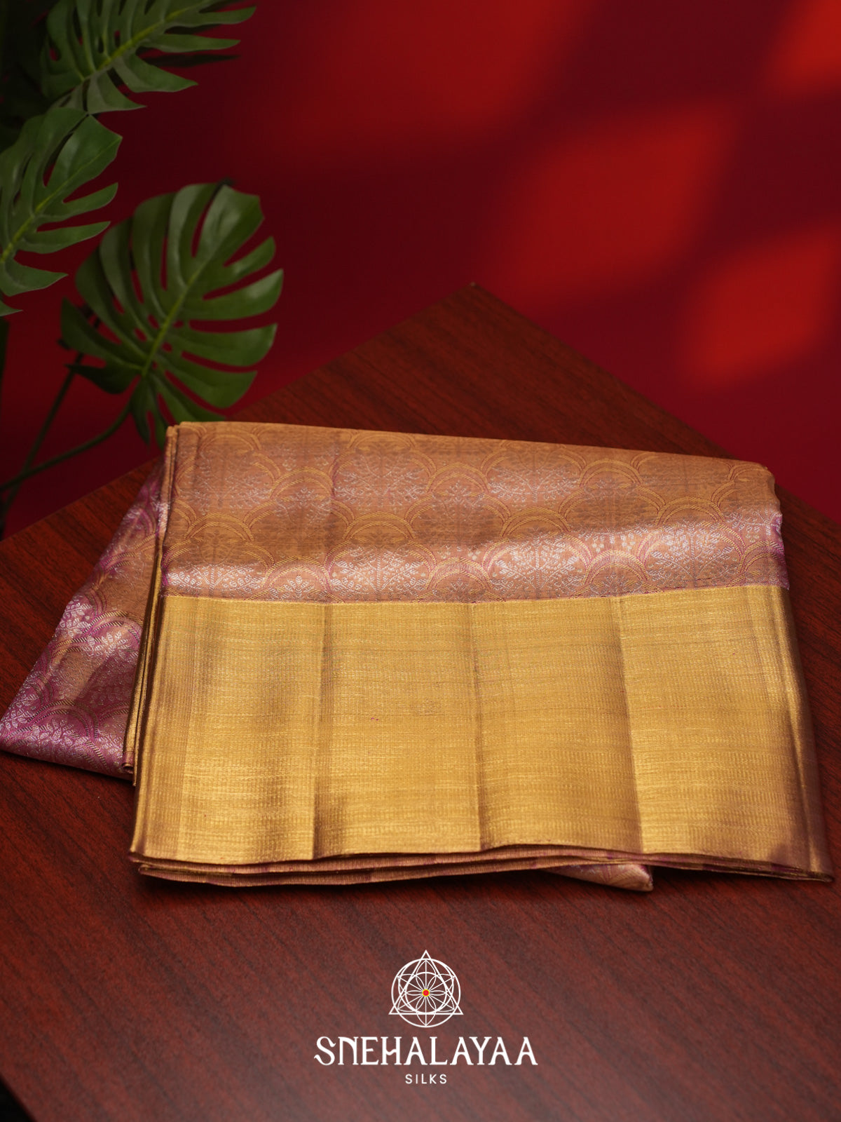 Rose Pink Kanjivaram Silk Saree