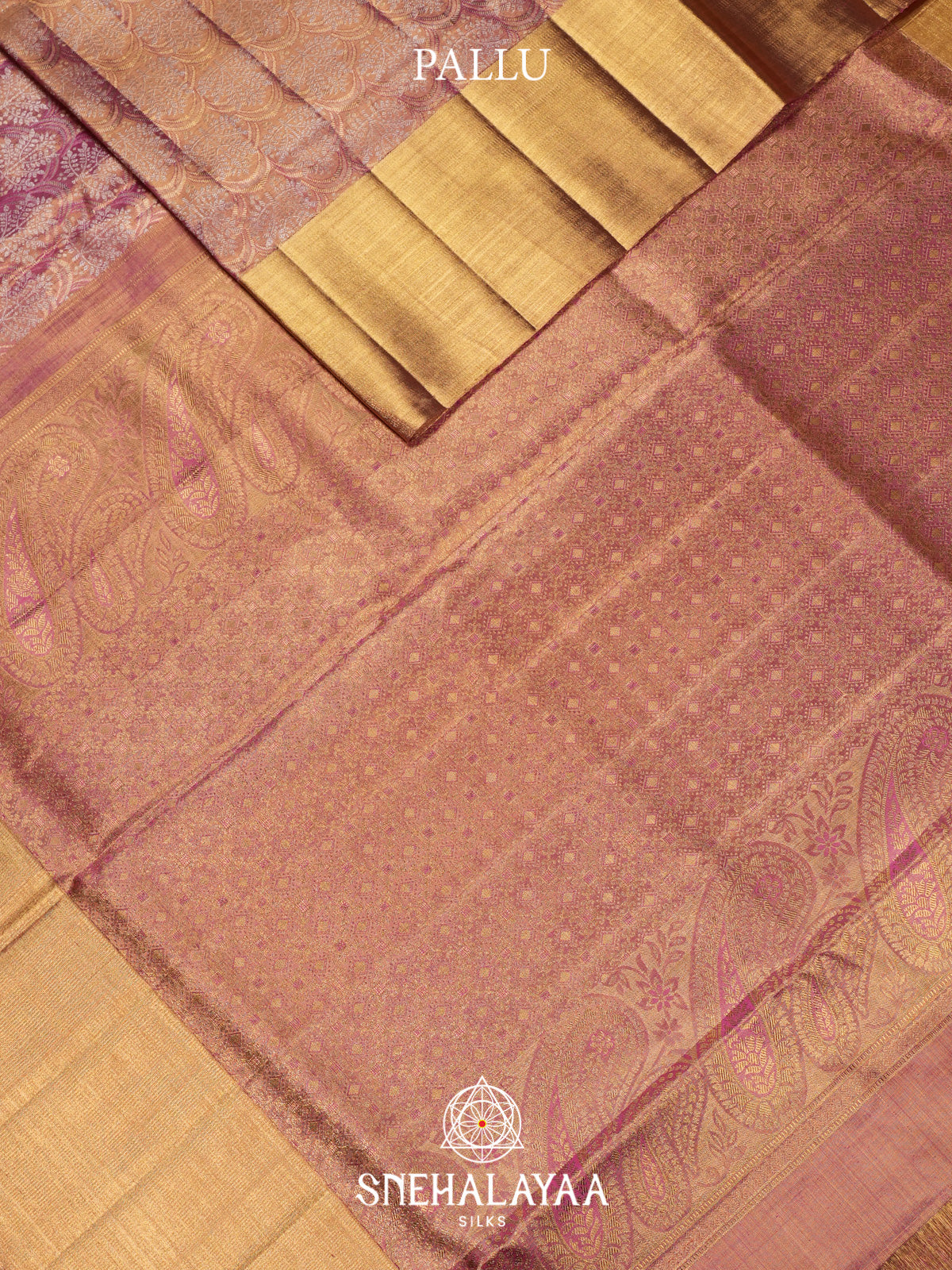 Rose Pink Kanjivaram Silk Saree
