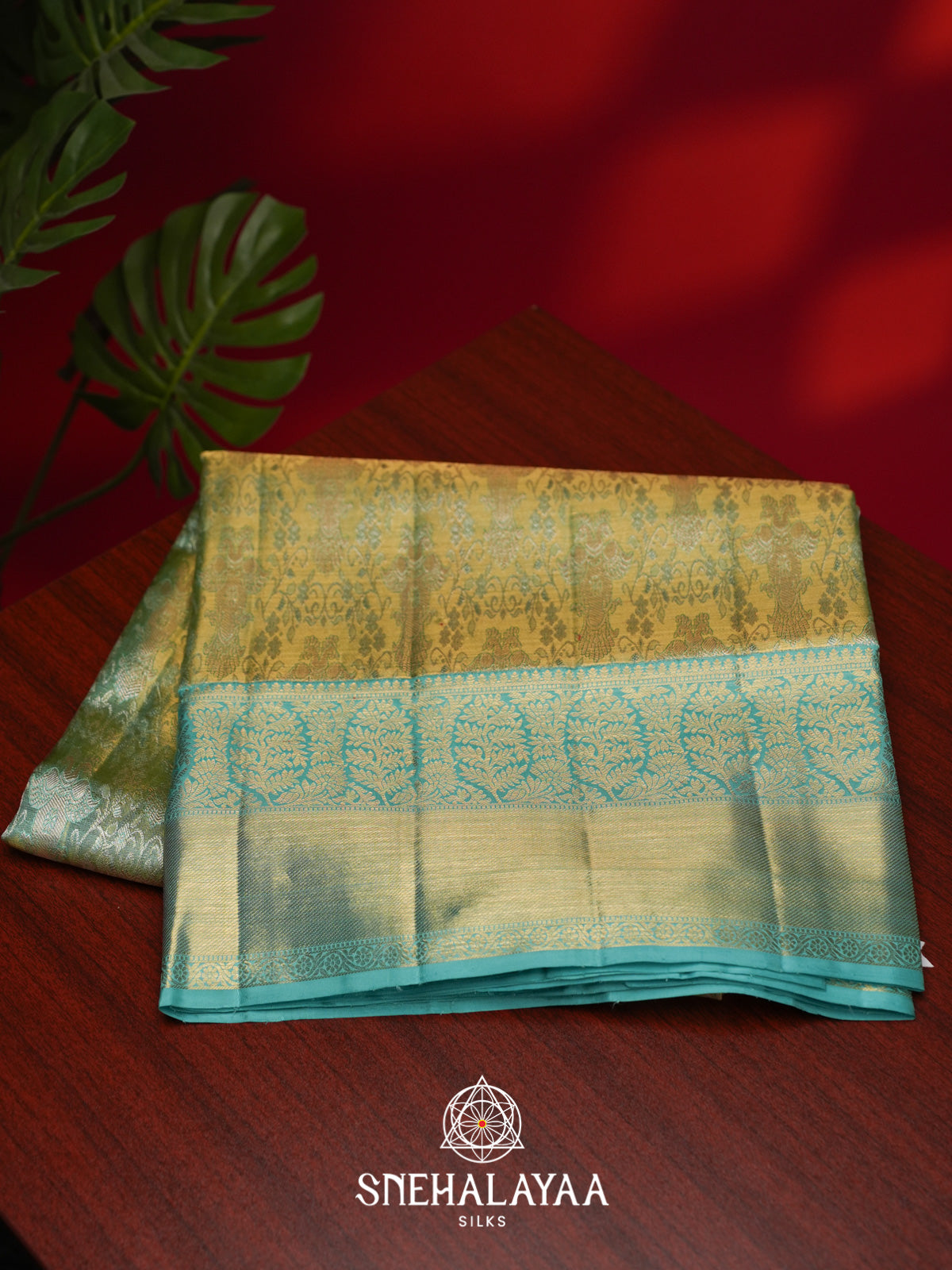 Mint Green Kanjivaram Silk Saree