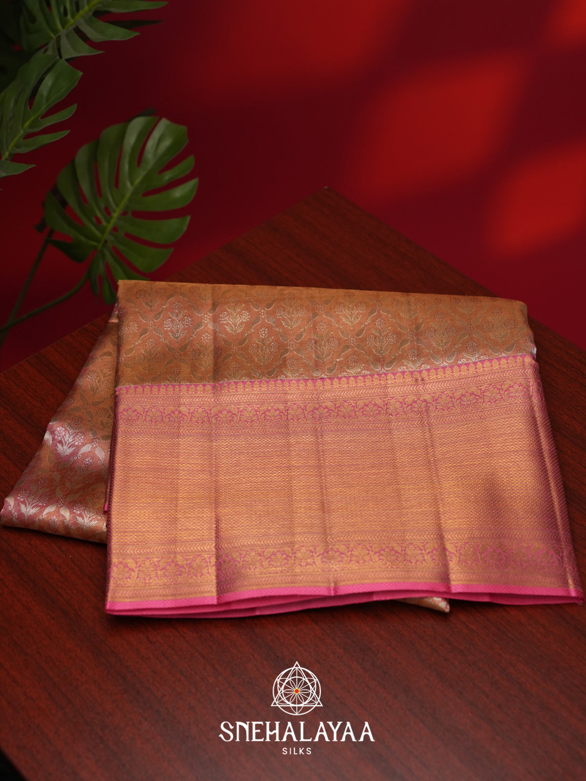 Pale Pink Kanjivaram Silk Saree
