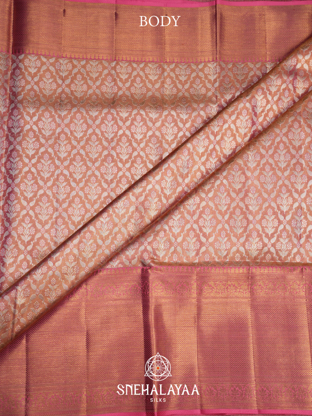 Pale Pink Kanjivaram Silk Saree