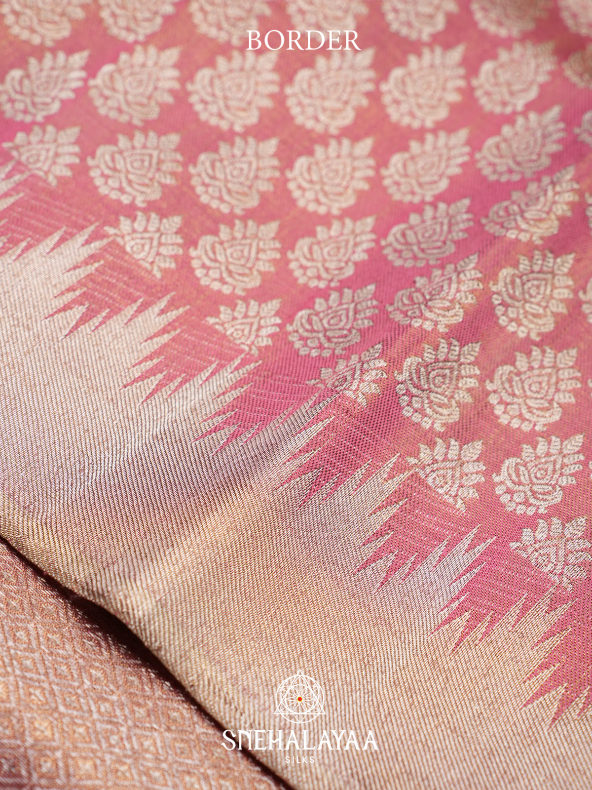Rose Pink Kanjivaram Silk Saree