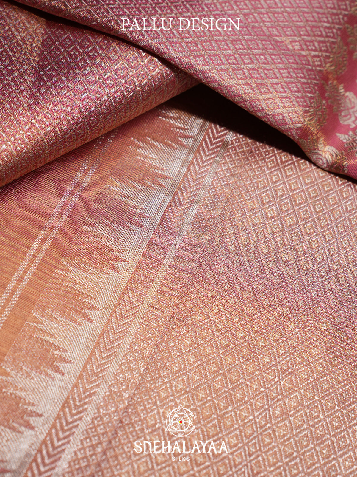 Rose Pink Kanjivaram Silk Saree