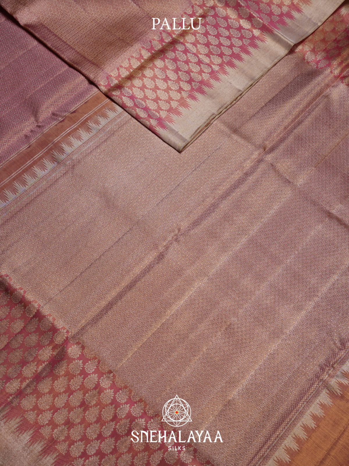 Rose Pink Kanjivaram Silk Saree